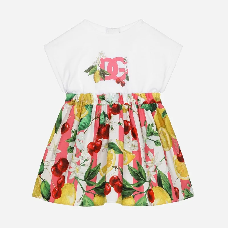 Multicolor Fruit Print Dress