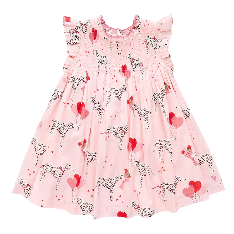 Girls Stevie Dress - I Heart Dalmatians